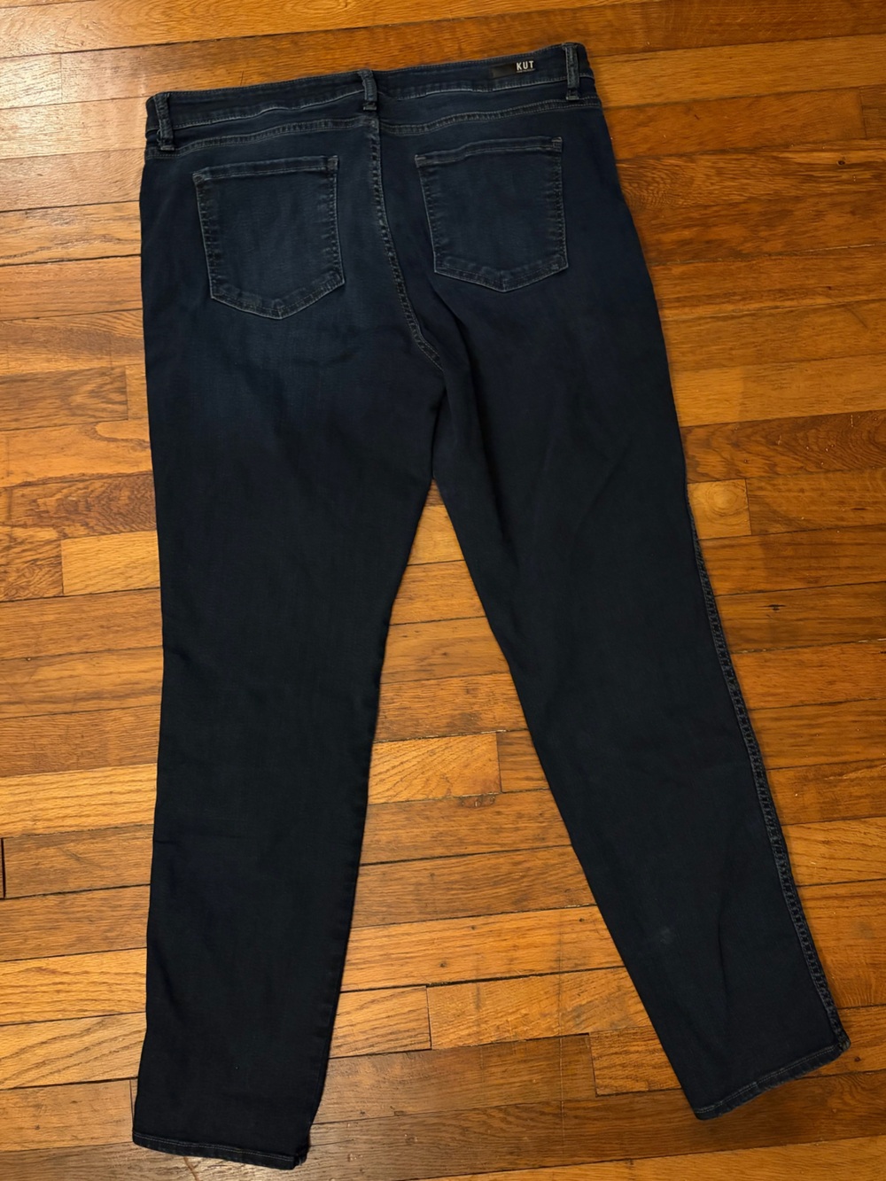 Kut from the Kloth Dark Blue Diana Fab Ab Skinny Jeans high rise nice! Size 16 - Picture 2 of 14
